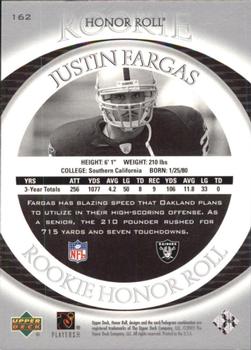 2003 Upper Deck Honor Roll #162 Justin Fargas Back