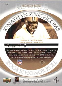 2003 Upper Deck Honor Roll #167 Jonathan Stinchcomb Back
