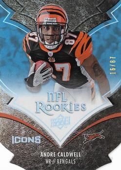 2008 Upper Deck Icons - Blue Die Cut #105 Andre Caldwell Front