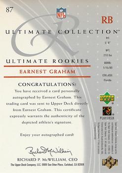 2003 Upper Deck Ultimate Collection #87 Earnest Graham Back