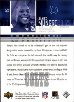 2003 Upper Deck #53 James Mungro Back