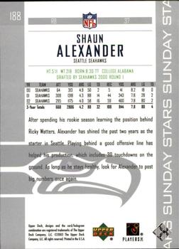 2003 Upper Deck #188 Shaun Alexander Back