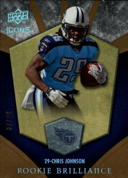 2008 Upper Deck Icons - Rookie Brilliance Gold #RB5 Chris Johnson Front