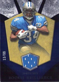 2008 Upper Deck Icons - Rookie Brilliance Jersey Gold #RB23 Kevin Smith Front