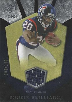 2008 Upper Deck Icons - Rookie Brilliance Jersey Silver #RB34 Steve Slaton Front