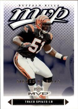 2003 Upper Deck MVP #201 Takeo Spikes Front
