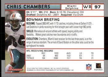 2004 Bowman #97 Chris Chambers Back