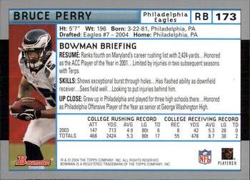 2004 Bowman #173 Bruce Perry Back