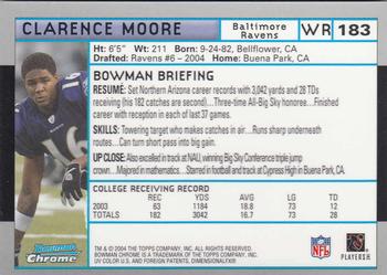 2004 Bowman Chrome #183 Clarence Moore Back