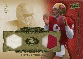 2008 Upper Deck Premier - Rare Materials Dual 65 #PP2-SY Steve Young Front