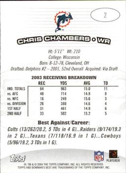 2004 Bowman's Best #2 Chris Chambers Back
