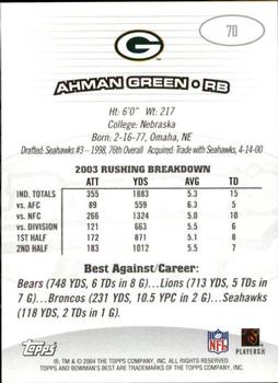 2004 Bowman's Best #70 Ahman Green Back