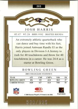 2004 Donruss Classics #203 Josh Harris Back