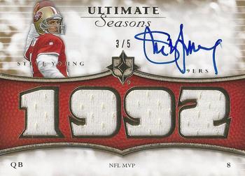 2008 Upper Deck Ultimate Collection - Ultimate Seasons Jerseys Autographs #USEA-89 Steve Young Front