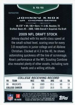 2009 Bowman Chrome - Refractors #155 Johnny Knox Back