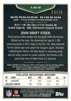 2009 Bowman Chrome - Rookie Autographs Silver #162 Brandon Gibson Back