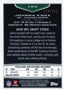 2009 Bowman Chrome - Rookies Bronze #155 Johnny Knox Back