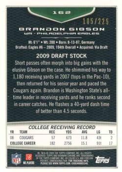 2009 Bowman Chrome - Rookies Bronze #162 Brandon Gibson Back