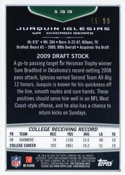 2009 Bowman Chrome - Rookies Silver #133 Juaquin Iglesias Back