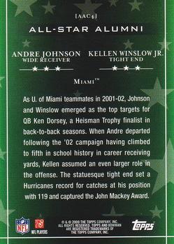 2009 Bowman Draft Picks - All-Star Alumni Combos #AAC4 Andre Johnson / Kellen Winslow Jr. Back
