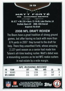 2009 Bowman Draft Picks - Blue #39 Matt Forte Back