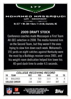 2009 Bowman Draft Picks - Bronze #177 Mohamed Massaquoi Back