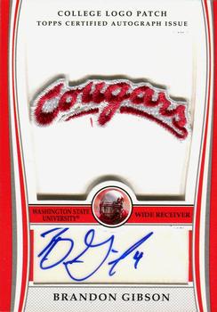 2009 Bowman Draft Picks - College Logo Patch Autographs #ALP-BG Brandon Gibson Front