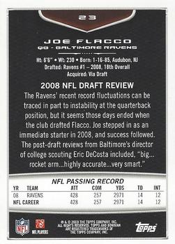 2009 Bowman Draft Picks - Red #23 Joe Flacco Back