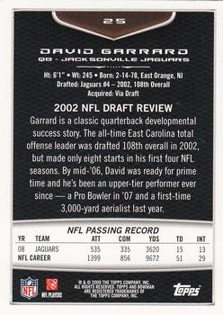 2009 Bowman Draft Picks - Red #25 David Garrard Back
