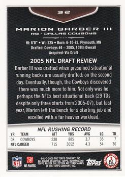 2009 Bowman Draft Picks - Red #32 Marion Barber Back