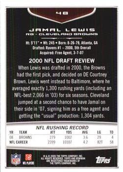 2009 Bowman Draft Picks - Red #48 Jamal Lewis Back