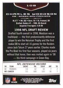 2009 Bowman Draft Picks - Red #108 Charles Woodson Back