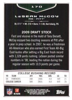 2009 Bowman Draft Picks - Red #170 LeSean McCoy Back