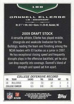 2009 Bowman Draft Picks - Red #188 Dannell Ellerbe Back