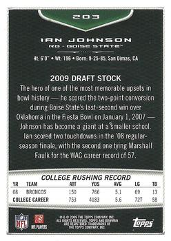 2009 Bowman Draft Picks - Red #203 Ian Johnson Back