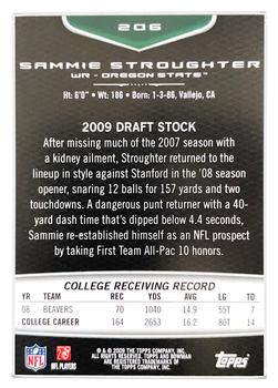 2009 Bowman Draft Picks - Red #206 Sammie Stroughter Back