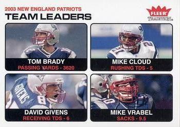 2004 Fleer Tradition #3 Tom Brady / Mike Cloud / David Givens / Mike Vrabel Front