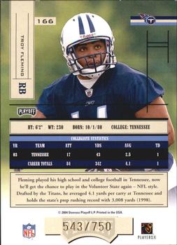 2004 Playoff Absolute Memorabilia #166 Troy Fleming Back