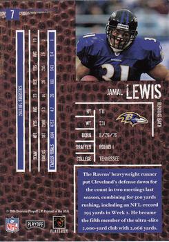 2004 Playoff Hogg Heaven #7 Jamal Lewis Back