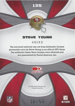 2009 Donruss Certified - Fabric of the Game Prime #135 Steve Young Back