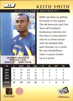 2004 Press Pass #44 Keith Smith Back