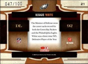2009 Donruss Classics - Classic Singles Gold #21 Reggie White Back