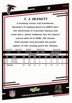 2004 Score #11 T.J. Duckett Back