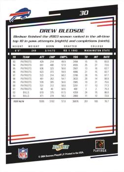 2004 Score #30 Drew Bledsoe Back