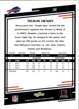 2004 Score #31 Travis Henry Back