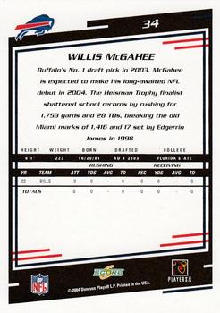 2004 Score #34 Willis McGahee Back