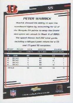 2004 Score #55 Peter Warrick Back