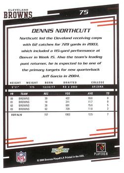 2004 Score #75 Dennis Northcutt Back