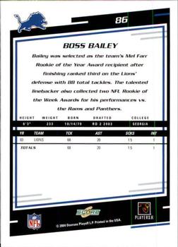 2004 Score #86 Boss Bailey Back