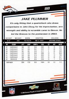 2004 Score #88 Jake Plummer Back